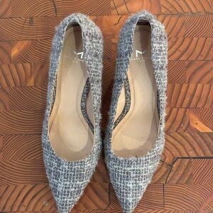 Marc Fisher Black and White Tweed Heels